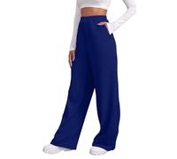 Pantaloni Sportivi Donna in Cotone da Jogging a Gamba Larga Casual Lunghi Imbottiti Felpa Comodi Dritti Pants Jogger Sweatpants Invernali Yoga