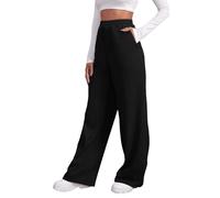 Pantaloni Sportivi Donna in Cotone da Jogging a Gamba Larga Casual Lunghi Imbottiti Felpa Comodi Dritti Pants Jogger Sweatpants Invernali Yoga