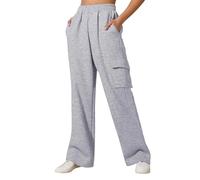 Pantaloni Sportivi Donna in Cotone Joggers Elasticizzato Casual Lunghi Baggy Y2K Vita Alta da Yoga Trekking Jogging Atletici Comodi