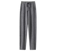Pantaloni Sportivi in Cashmere Donna Autunno Inverno Moda Pantaloni A Vita Alta con Coulisse Pantaloni Harem Lavorati A Maglia Casual