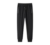 Pantaloni Sportivi Larghi da Uomo per Tutte Le Stagioni con Design Moderno e Comfort Superiore per Casual Quotidiano (Black, XL)