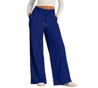 Pantaloni Sportivi Oversize a Gamba Larga da Donna Pantaloni Sportivi con Coulisse Elastica Pantaloni Sportivi a Gamba Dritta Pantaloni Larghi a Vita Bassa con Tasche Completo per Fitness
