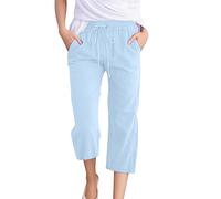 Pantaloni stile Active Slim Fit Jeans Business per le donne Cerniera Ufficio Elasticizzato Basic Flare Abito Multicolore, Azzurro, M