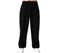 Pantaloni Tai Chi Abbigliamento Cotone e Lino per l'Uomo Uniforme Qi Gong e Kung Fu Abiti da Arti Marziali Donna