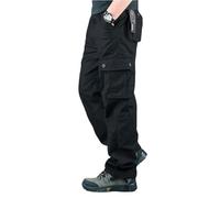 Pantaloni Tattici Uomo Militari Sovrapantaloni Riscaldati MTB Tasche Pantalone Impermeabile sotto Tuta Baggy Leggero Tuta Grigia Uomo per Sconti 90 per Cento Nero L