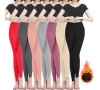 Pantaloni termici da donna neri - leggings termici da donna invernali - pantaloni termici da donna invernali foderati leggings in pile ispessiti peluche leggings intimi caldi, beige., L