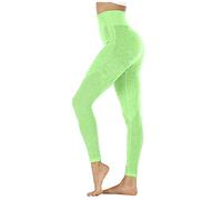 Pantaloni Termici Donna Donne Hip Point High Waist Speed Dry Pants Fitness Yoga Pants Pantacollant Donna Pantaloni Donna Elasticizzati (Green, S)