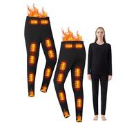 Pantaloni termici elettrici da donna/pantaloni caldi con porta USB, riscaldamento intelligente a 16 zone e controllo della temperatura a tre livelli, adatti per sci e corsa in inverno (Donna -M)