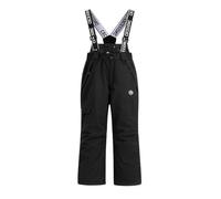 Pantaloni Termici Regolabili con Ginocchiere per Bambini Ideali per Sci e attività Invernali (Black, 6-7Years)