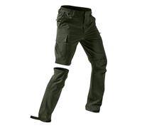 Pantaloni Trekking Uomo con Zip off Pantaloni Rimovibili Pantalone 2 in 1 Pantaloncini impermeabili da Uomo Cargo Pantalone con Tasche Montagna Escursionismo Traspirante Asciugatura Rapida All'aperto
