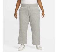 Pantaloni tuta a gamba ampia e vita alta Nike Sportswear Phoenix Fleece - Donna - Grigio 2X Short