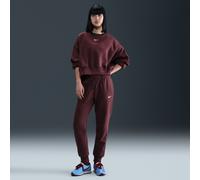 Pantaloni tuta a vita media Nike Phoenix Fleece - Donna - Rosso M (IT 44-46)