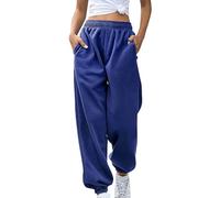 Pantaloni Tuta Da Ginnastica Donna Pantalone Lunghi Vita Alta Larghi Joggers Pantaloni Della Tuta Cotone Sportivi Leggeri Traspirante Elasticizzato Pants Casual Harem Y2k Per Jogging Fitness Sport