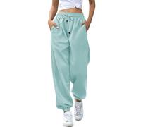 Pantaloni Tuta Donna Comodi da in Cotone Casual Lunghi Imbottiti Felpa Sweatpants Pile con Coulisse e Tasche Jogger Streetwear