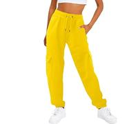 Pantaloni Tuta Donna Curvy Larghi Pantalone Casual Sportivi Harem Joggers Pantaloni Della Tuta Lunghi Vita Alta Elasticizzato Running Traspirante Pants Larghi Cotone Comodi Per Jogging Fitness Sport