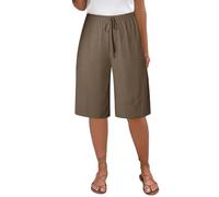 Pantaloni Tuta Donna Tre Quarti Pantaloni Leggeri Estivi Da Donna Pinocchietti Cropped Cotone E Lino Sportivi Bermuda Capri Di Cotone Sciolto Pantalone Palazzo a Vita Alta Pants Eleganti Curvy