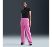 Pantaloni tuta in French Terry a vita media con bordo aperto Nike Chill Terry - Donna - Rosa XL (IT 52-54)