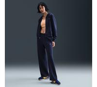 Pantaloni tuta in French Terry a vita media con bordo aperto Nike Sportswear Chill Terry - Donna - Blu S (IT 40-42)