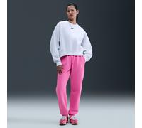 Pantaloni tuta oversize a vita alta Nike Sportswear Phoenix Fleece - Donna - Rosa S Short
