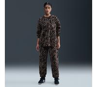 Pantaloni tuta oversize stampati a vita alta Nike Phoenix Fleece - Donna - Nero L (IT 48-50)