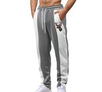 Pantaloni Tuta Uomo Caldi,Pantaloni Da Jogging Casual Con Elastico In Vita Design A Contrasto Di Colore Comodi Pantaloni Della Tuta Elasticizzati Dalla Vestibilità Atletica Per L'Uso Quotidiano