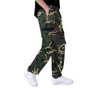 Pantaloni Tuta Uomo Casual, Pantaloni da Lavoro da Strada Comodi e Larghi, dal Design Europeo e con Tasche Laterali, da Uomo (Green, XXL)