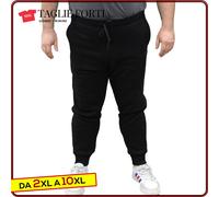 Pantaloni Tuta Uomo TAGLIE FORTI Cotone felpato con polsino Maxfort da 2XL a 10X
