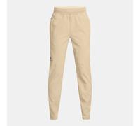 Pantaloni Under Armour Unstoppable Tapered da ragazzo City Khaki / Nero YMD (137 - 149 cm)