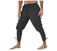 Pantaloni Uomo alla Moda Casual Largo Retro con Cavigliera e Lacci Regolabili Ideali per Stile Urbano e Comfort Pantaloni Uomo Retro