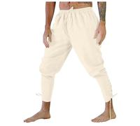 Pantaloni Uomo alla Moda Casual Largo Retro con Cavigliera e Lacci Regolabili Ideali per Stile Urbano e Comfort Pantaloni Uomo Retro