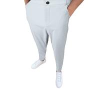 Pantaloni Uomo Casual Eleganti con Fodera Interna Morbida e Design Moderne per Un Comfort Superiore e Stile Contemporaneo in Tessuto Elasticizzato di Alta qualità (Grey, XXXL)