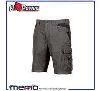 pantaloni uomo corti da lavoro cargo pantaloncini bermuda u power in 100% cotone