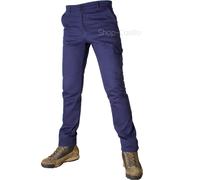 Pantaloni Uomo Da Lavoro Blu Con Un Solo Tascone E tasca Porta Metro Leggero Est