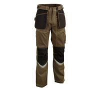 COFRA V064-0-03.Z54 - Pantaloni da Lavoro Carpenter, Taglia 54, Colore: Grigio Fango/Nero