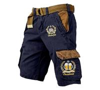 Pantaloni Uomo Eleganti Strappati Tecnici Comodi Flanella Multitasche Laterale Baronio 7 Arabi Strappato Pantaloncino Cowboy Tubo Tendenza Sport Urban Effetto Poule Gym Doppio