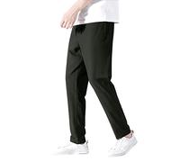 Pantaloni Uomo Estivi Eleganti Leggeri Pantaloni Elastico In Vita Elasticizzati Casual Pantalone Lavoro Larghi Sportivi Firmati Pantalaccio Ad Asciugatura Rapida Baggy Tinta Unita Per Spiaggia Vacanze