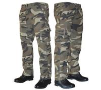 Pantaloni uomo gargo militare mimetico con tasconi cotone caldo felpato