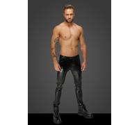 Pantaloni Uomo H067 Effetto Lucido IN Schlangenlook Di Noir Uomo