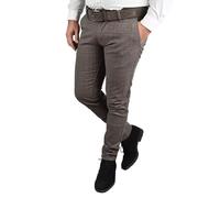 Pantaloni Uomo Invernali Eleganti Slim fit Elasticizzati Chino Cotone a quadri