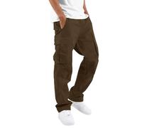Pantaloni Uomo,Pantalone Uomo,Men's Cargo Pants Cargo Trousers Trousers Hiking Pants Plain Comfort Wearable Casual Daily Pants Abbigliamento Completo da (Brown, M).
