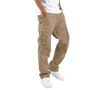 Pantaloni Uomo,Pantaloni Tuta Uomo,Men's Cargo Pants Cargo Trousers Trousers Hiking Pants Plain Comfort Wearable Casual Daily Pants Abbigliamento Completo da (Khaki, XXL).