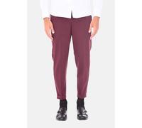 Pantaloni Uomo Sartoriali Strech Pantalone Capri con Risvoltino Made in Italy