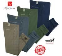 Pantaloni Uomo Slim Fit Elasticizzati Taglie Forti Gamba Asciutta 60 62 64 66 68