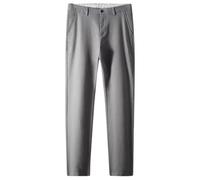Pantaloni Uomo Tempo Libero con Pulsante e Tasche Pantaloni Affari Confortevoli Pantaloni Chino Uomo Dritto Tinta Unita Pantaloni Grandi Dimensioni Streetwear Traspirante per Esterni, grigio, XL