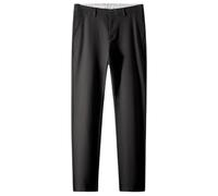 Pantaloni Uomo Tempo Libero con Pulsante e Tasche Pantaloni Affari Confortevoli Pantaloni Chino Uomo Dritto Tinta Unita Pantaloni Grandi Dimensioni Streetwear Traspirante per Esterni, Nero , 3XL