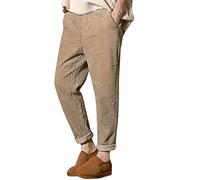 Pantaloni Velluto a Coste Donna Eleganti Vita Elastica Caldi Cargo Sweatpants con Tasche Harem Lunghi Slim Fit Trousers Leggeri Outdoor Tinta Unita Culottes Semplici Vintage in Velluto a Coste