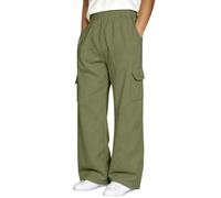 Pantaloni versatili per il tempo libero con chiusura lampo per uno stile senza sforzo. Pantaloni casual da uomo dal taglio casual per tutti i giorni, shopping e avventure, verde, 3XL