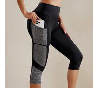 Pantaloni yoga a vita alta modellanti il lato B con tasche, con patchwork a contrasto di colore, leggings aderenti da allenamento, pantaloni base estivi elastici e traspiranti per donna L,M,S,XL,XXLTe