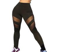 Pantaloni Yoga Donna Vita Alta Tummy Control Push Up Pantalone da Ginnastica Moda Asciugatura Rapida Pantacollant Nero Pratico Leggings Yoga Taglia Forte Plus Size per Fitness