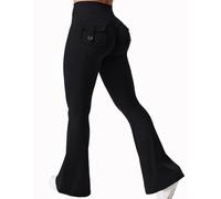 Pantaloni Yoga Stretch A Vita Alta A Gamba Larga Da Donna Con Tasche 2025